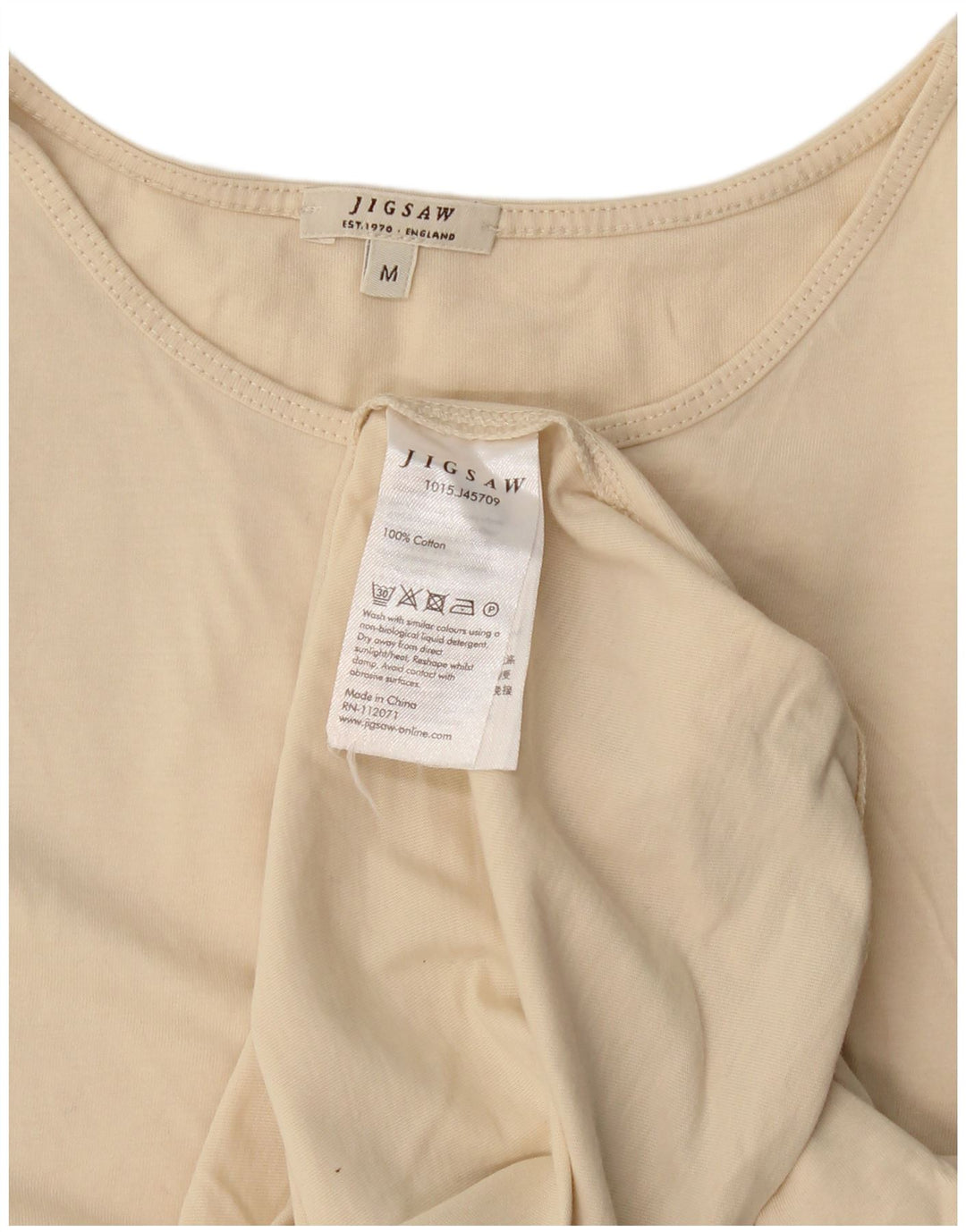 Canotta da donna Jigsaw UK 14 Cotone beige medio