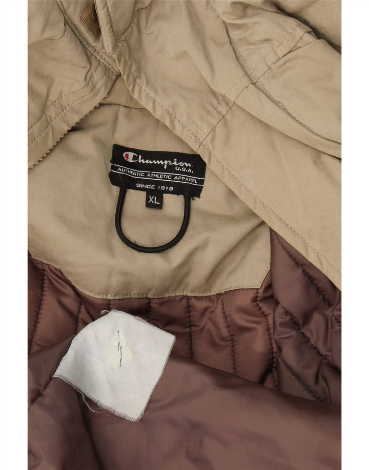Giacca imbottita con cappuccio da uomo Champion UK 42 XL Beige