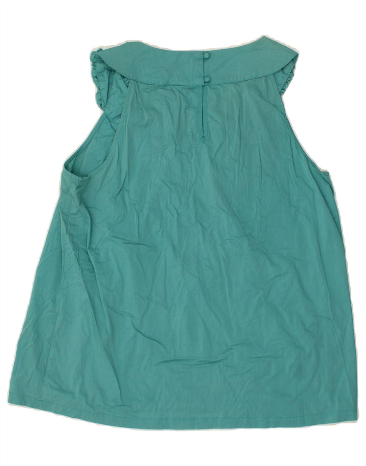 MOSSIMO Womens Halter Top UK 16 Large Blue Cotton Vintage Mossimo and Second-Hand Mossimo from Messina Hembry 