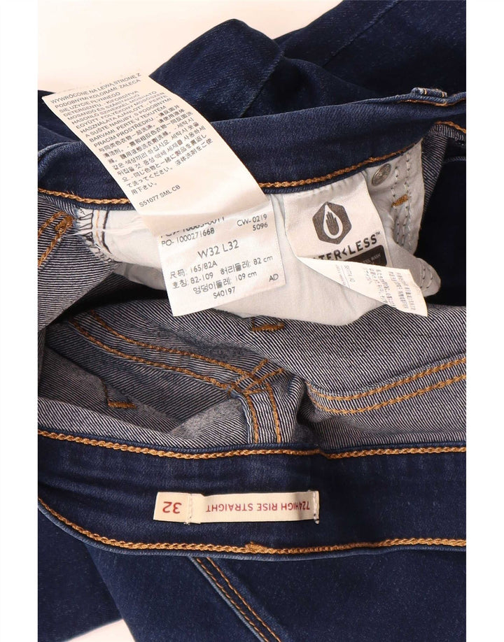 Jeans dritti a vita alta Levi's 724 da donna W32 L26 Blu navy