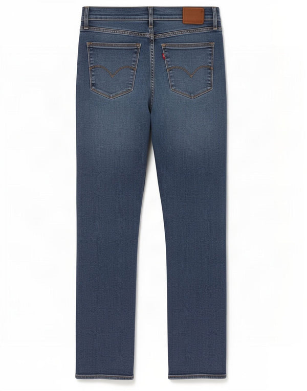 Jeans dritti a vita alta Levi's 724 da donna W29 L32 in cotone blu