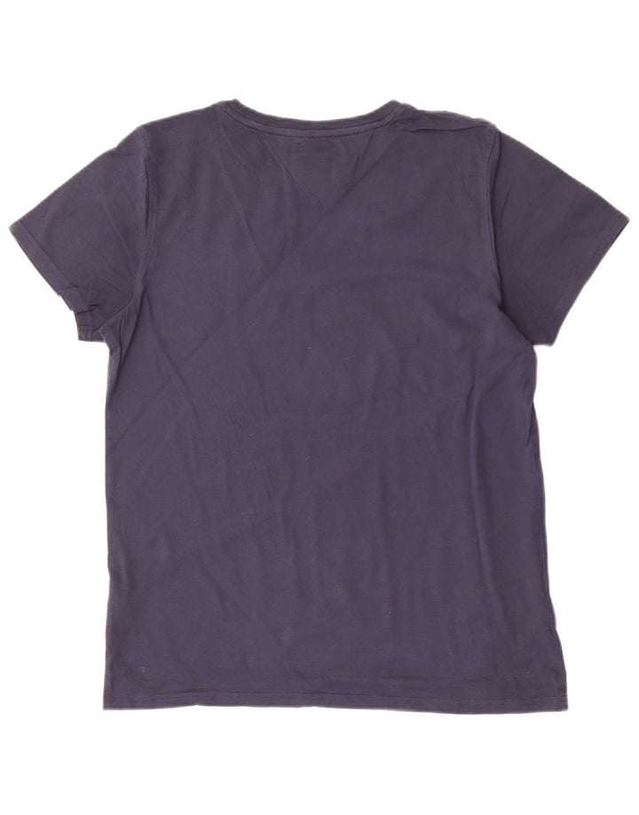 T-shirt da uomo Tommy Hilfiger Top in cotone blu navy medio