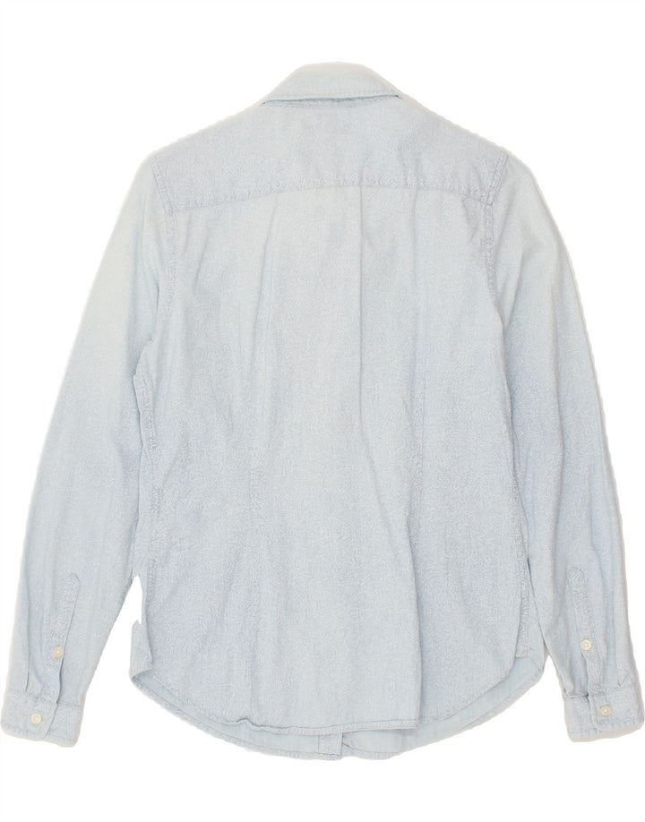 LEVI'S Womens Abstract Pattern Shirt UK 10 Small Blue Cotton Vintage Levi's and Second-Hand Levi's from Messina Hembry 