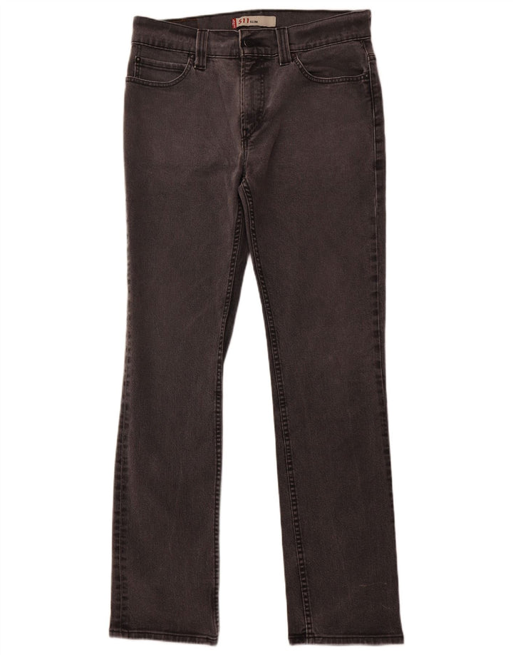 Jeans slim 511 da donna LEVI'S W36 L34 cotone grigio