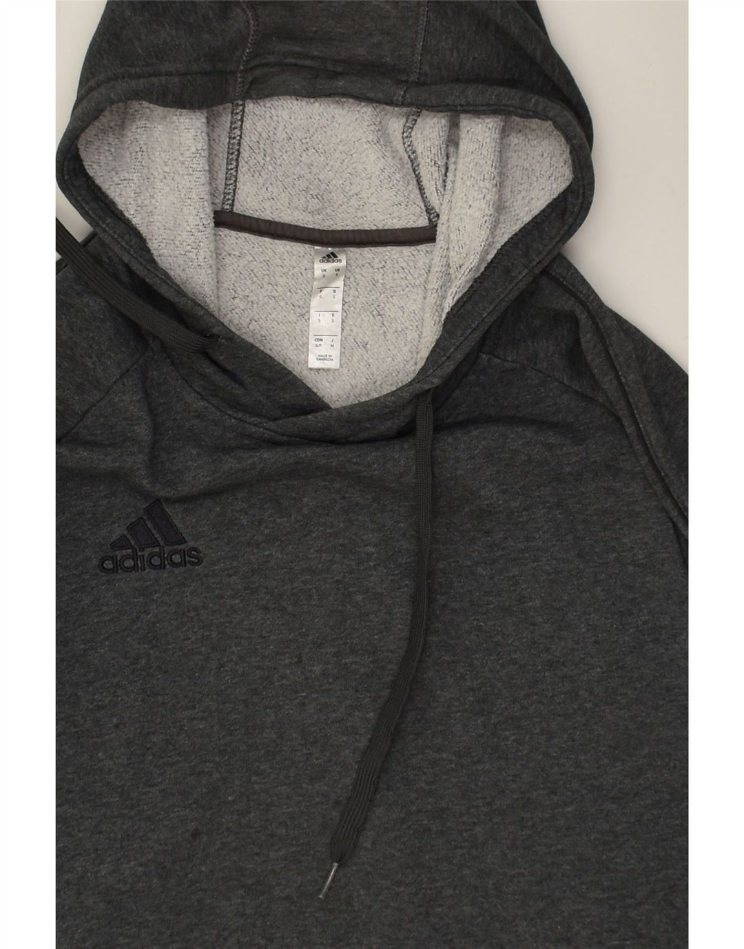 ADIDAS Womens Hoodie Jumper UK 10 Small Grey Cotton | Vintage Adidas | Thrift | Second-Hand Adidas | Used Clothing | Messina Hembry 