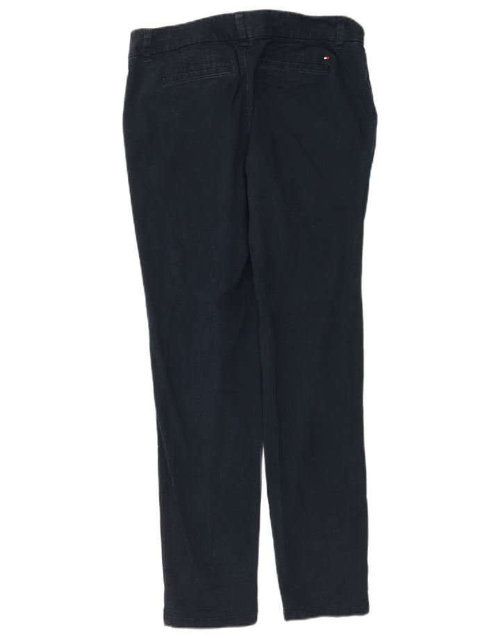 Pantaloni chino da donna Tommy Hilfiger US 6 medi W30 L30 Blu navy