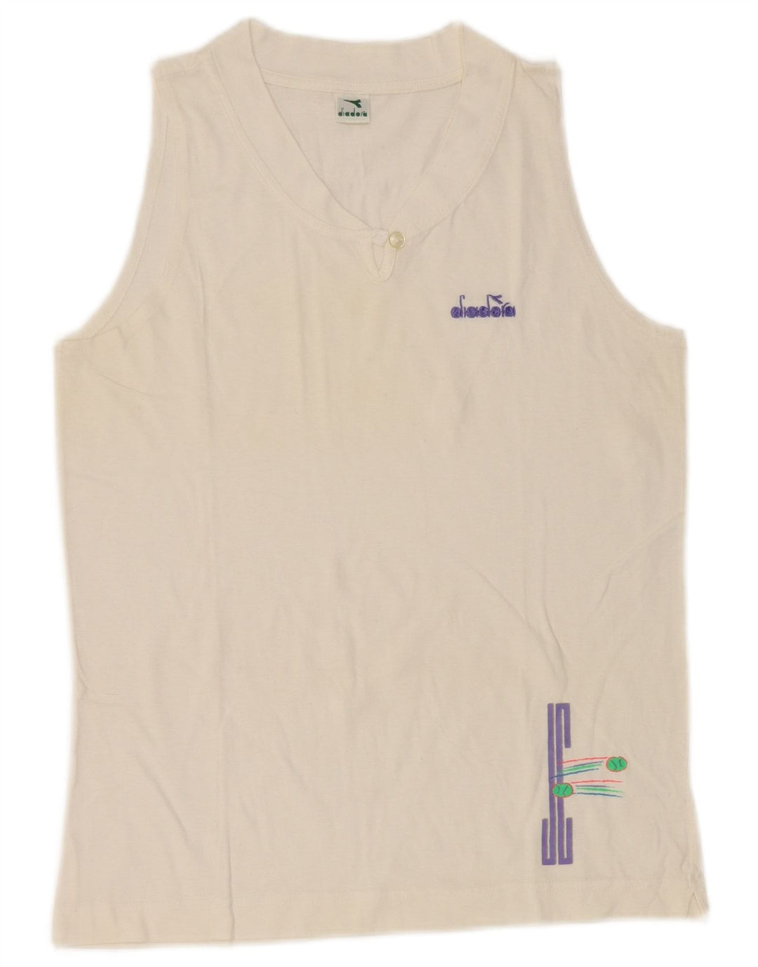 Canotta Diadora Donna UK 12 Medio Bianco