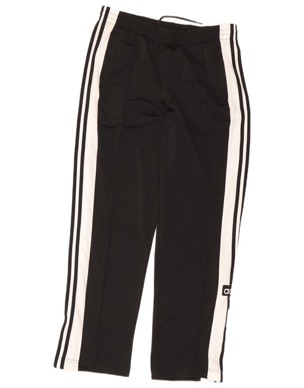 Pantaloni da tuta con grafica Adidas da donna UK 16 Large Black Colourblock