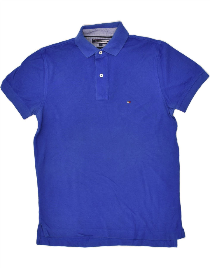 TOMMY HILFIGER Mens Polo Shirt Small Blue Cotton | Vintage Tommy Hilfiger | Thrift | Second-Hand Tommy Hilfiger | Used Clothing | Messina Hembry 
