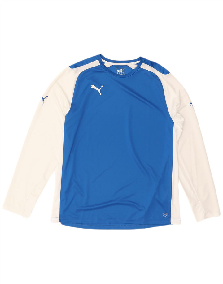 Maglia Puma da uomo a maniche lunghe XL blu in poliestere color block