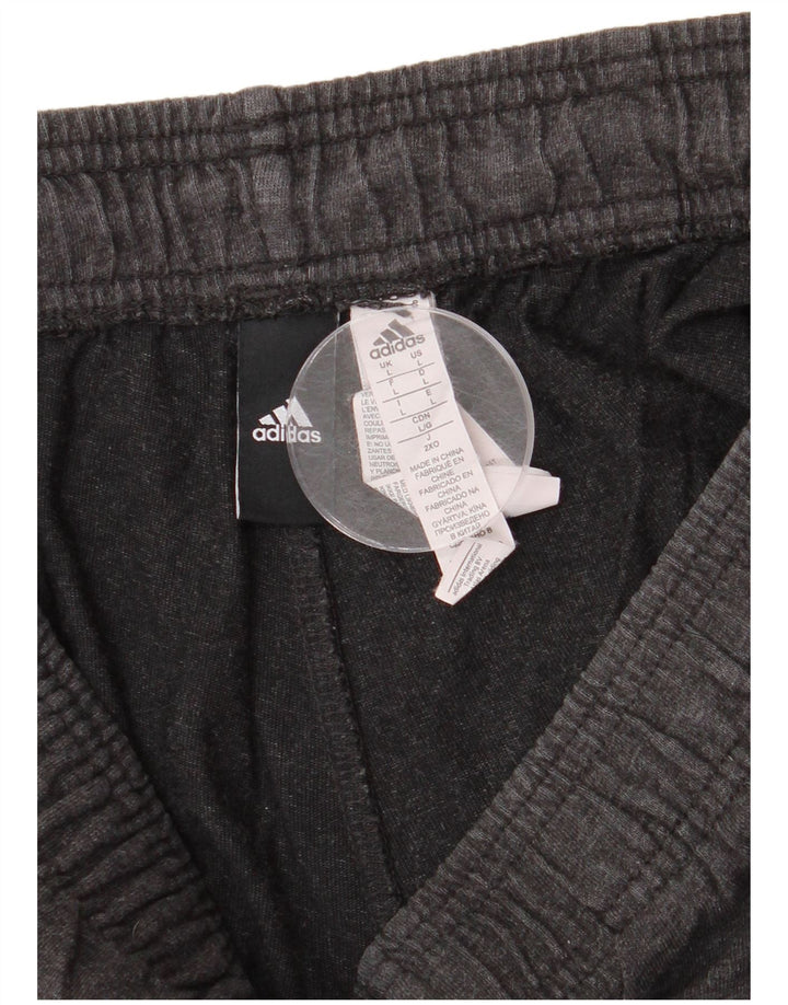 Pantaloncini sportivi grafici da uomo Adidas grandi in cotone grigio