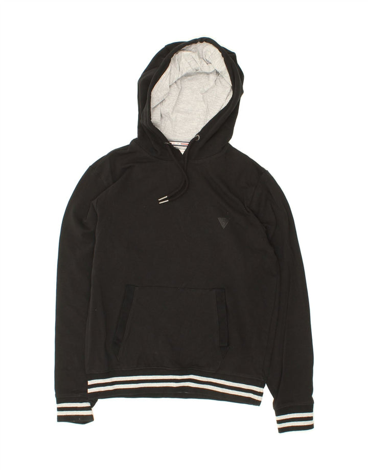 GUESS Mens Hoodie Jumper XS Black Cotton Vintage Guess and Second-Hand Guess from Messina Hembry 