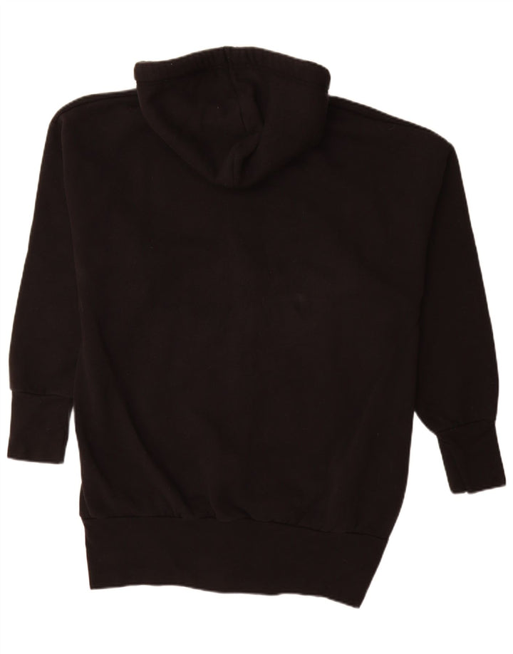 Maglione con cappuccio e zip grafica da donna Bench UK 12 Cotone nero medio