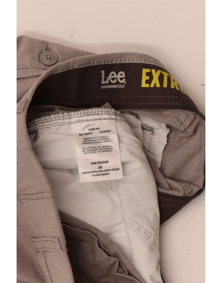 Pantaloncini chino da uomo Lee W30 in cotone grigio medio