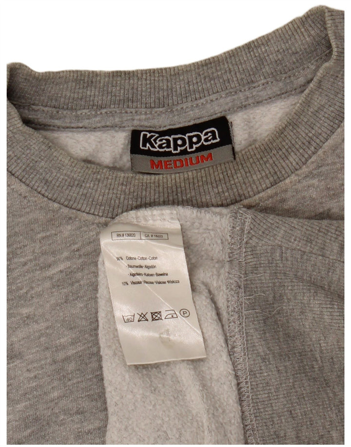 Felpa Kappa da uomo in cotone mélange grigio medio