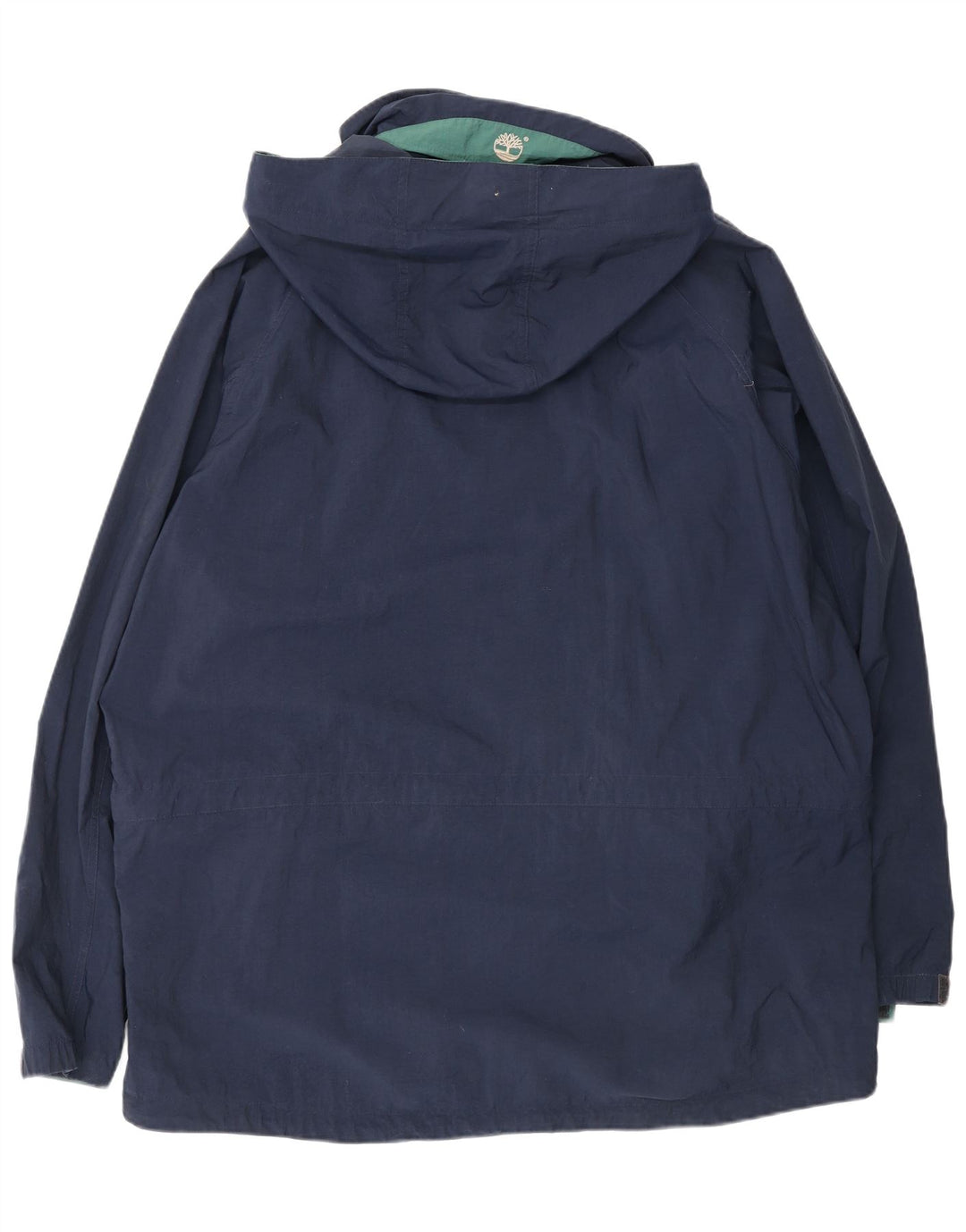 Giacca antipioggia da uomo con cappuccio TIMBERLAND UK 42 XL nylon blu navy