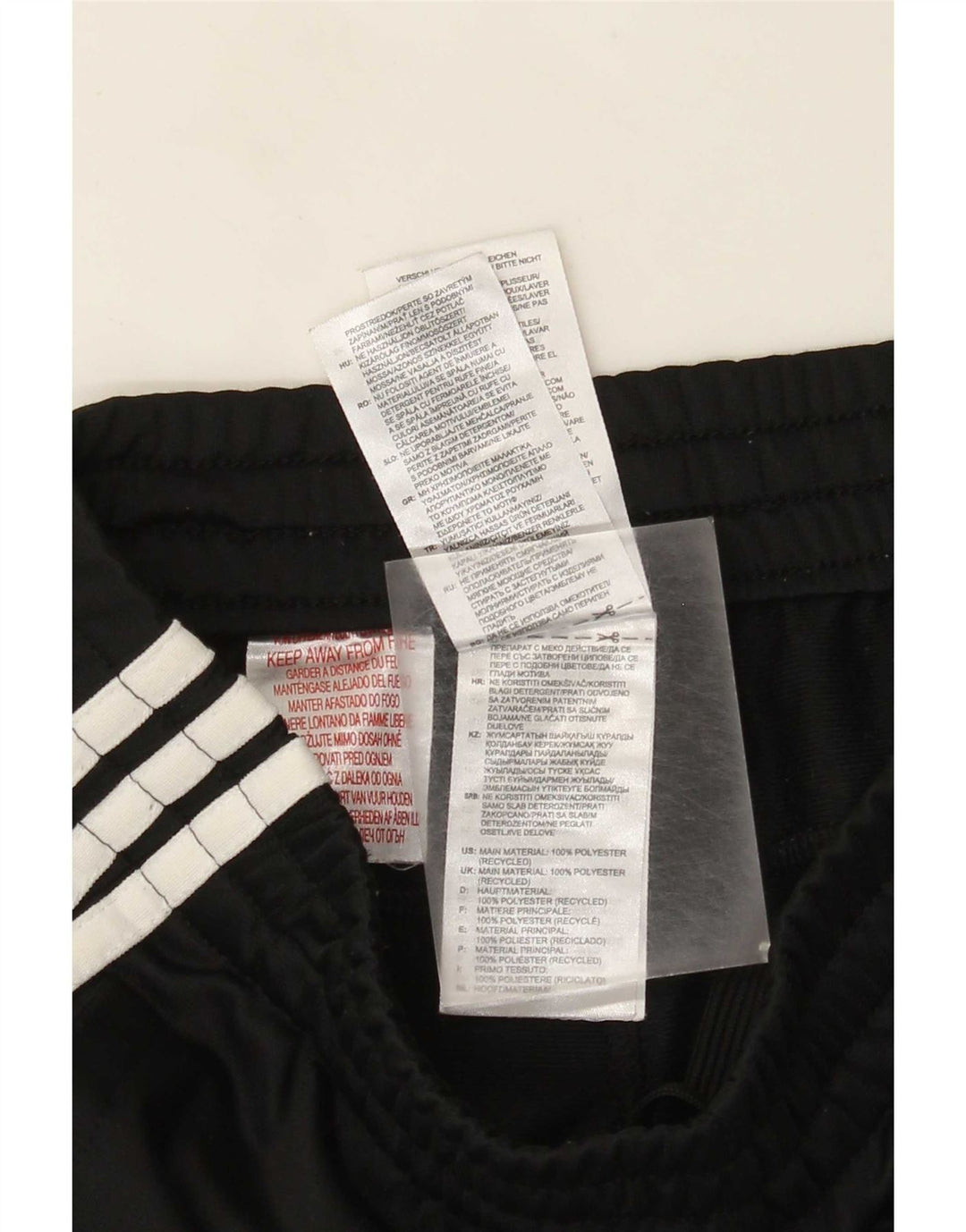Pantaloni della tuta da ragazzo Adidas 9-10 anni in poliestere nero