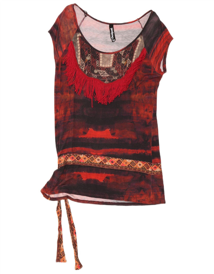 Desigual Camicetta con motivo astratto da donna Top UK 18 XL Rosso