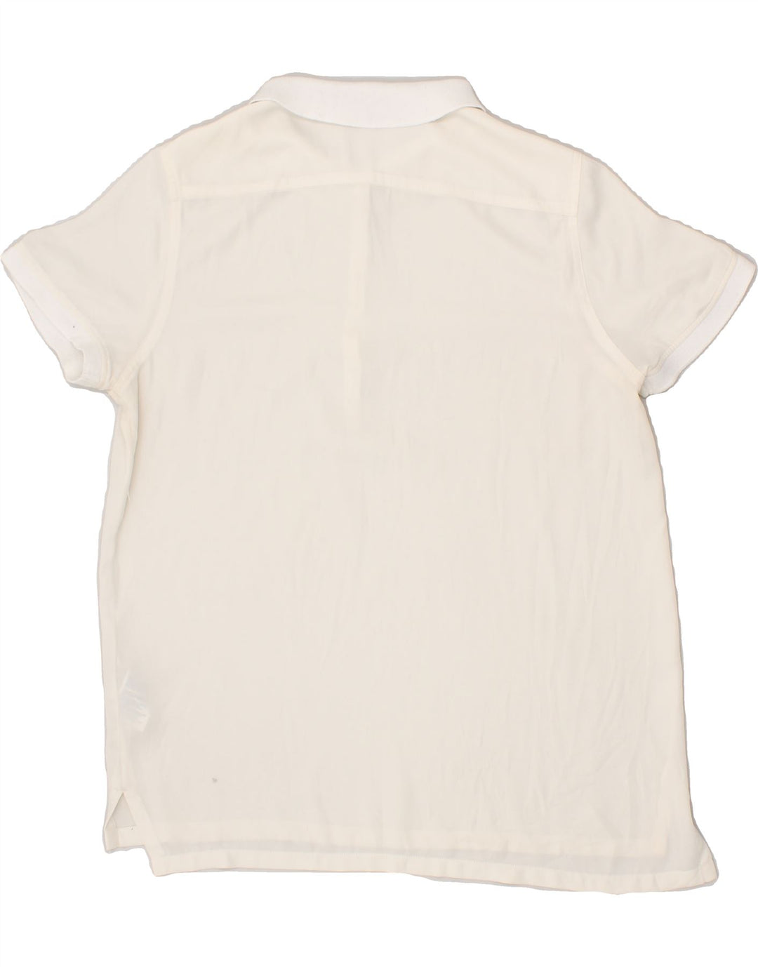 TOMMY HILFIGER Womens Polo Shirt US 10 Large White Polyester | Vintage Tommy Hilfiger | Thrift | Second-Hand Tommy Hilfiger | Used Clothing | Messina Hembry 