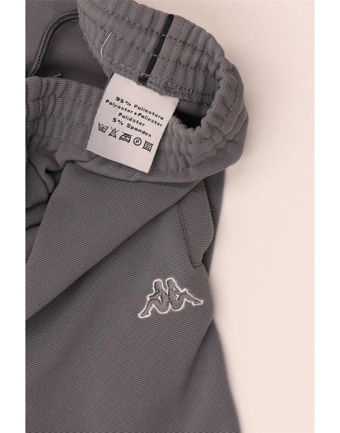 Pantaloni da tuta da uomo Kappa in poliestere grigio medio