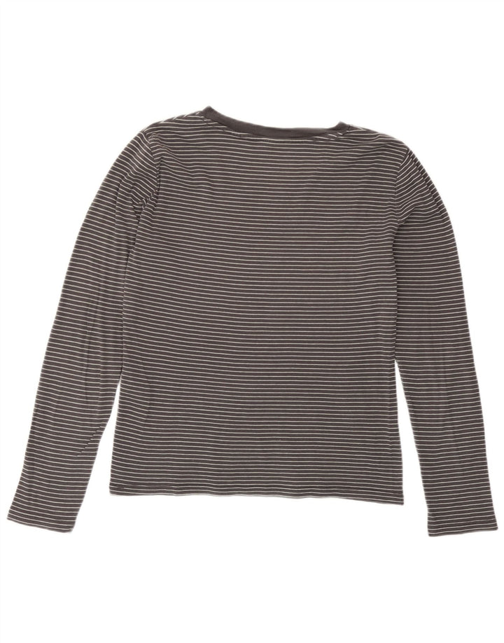 Levi's Top da donna a maniche lunghe UK 14 Cotone gessato grigio medio