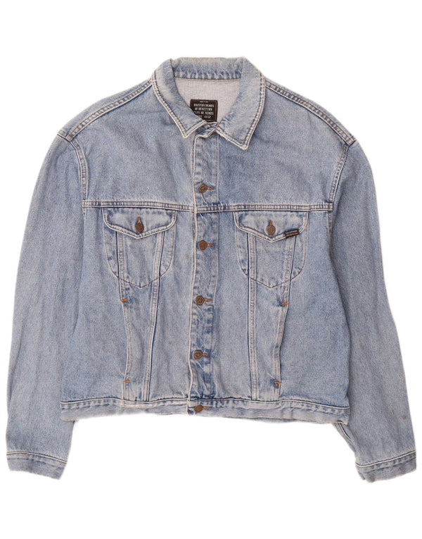 Giacca Jeans Uomo BENETTON IT 52 XL Blu Cotone