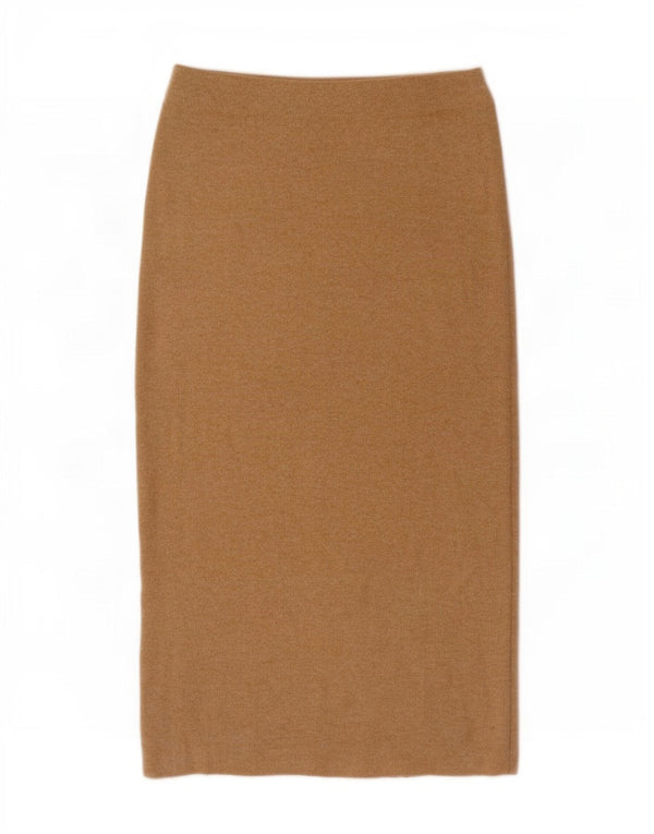 Gonna longuette in maglia da donna Zara piccola W26 poliestere beige