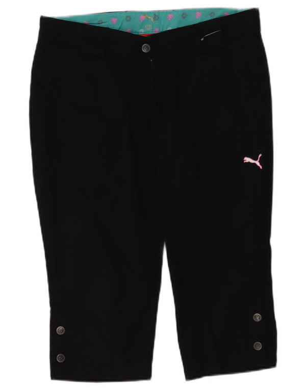 Pantaloni Capri a vita bassa da donna Puma UK 8 Small W30 L17 Neri
