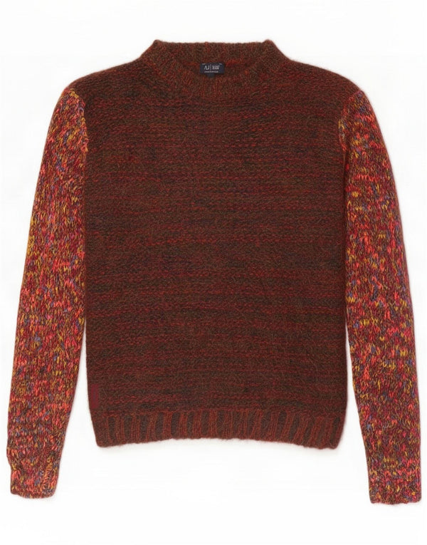 Maglione da donna Armani con scollo a barca IT 42 Marrone medio screziato