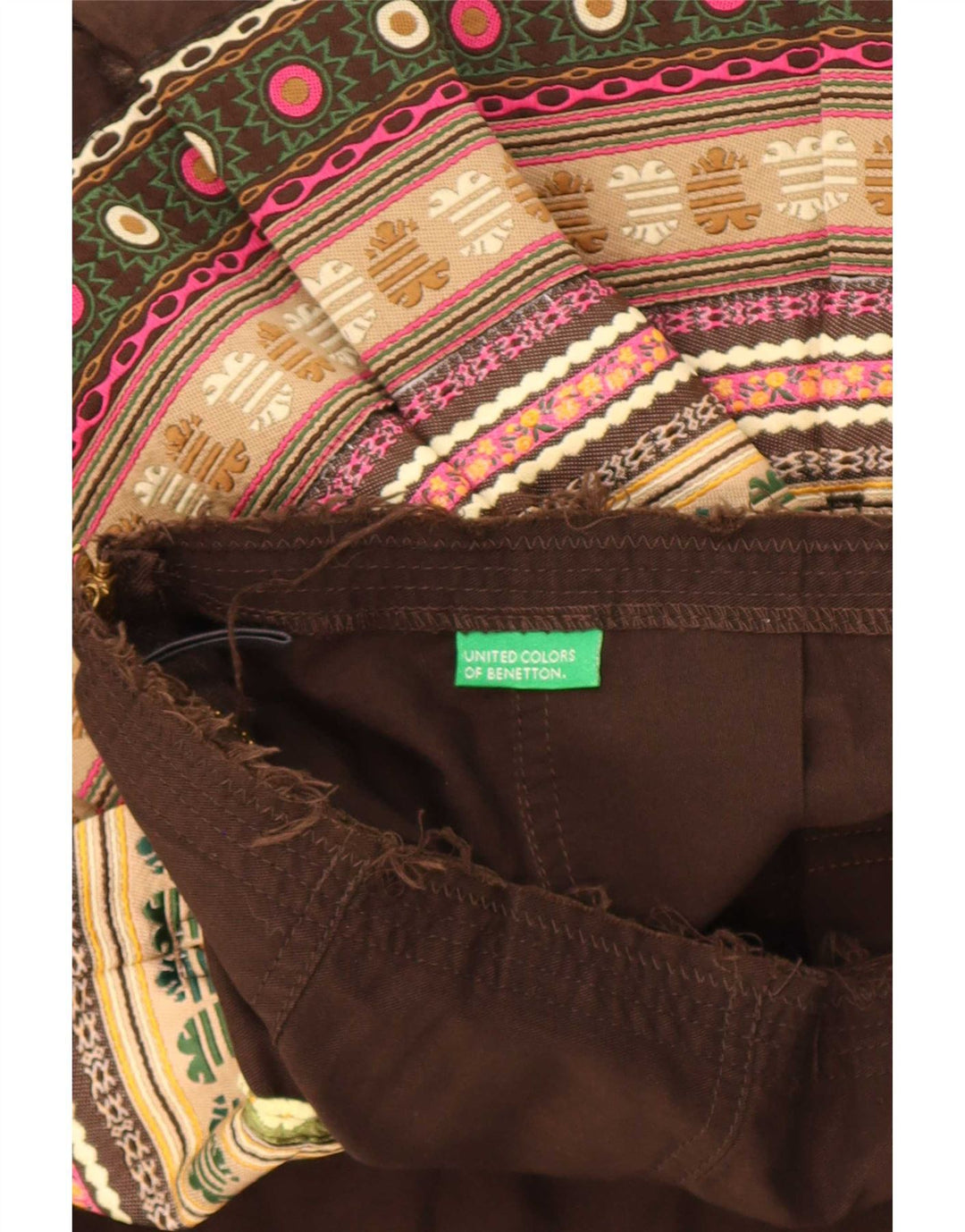 Gonna a trapezio da donna Benetton IT 42 media W30 multicolore color block