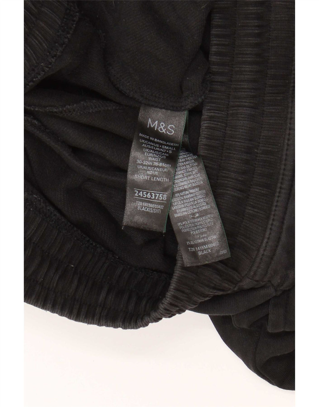Marks & Spencer Pantaloni da tuta da uomo piccoli in cotone nero