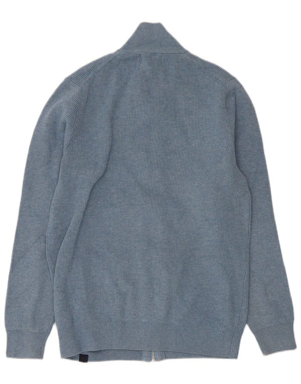 Maglione cardigan con zip intera Marks & Spencer da uomo piccolo in poliestere blu