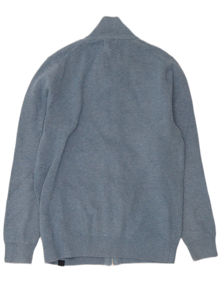 Maglione cardigan con zip intera Marks & Spencer da uomo piccolo in poliestere blu