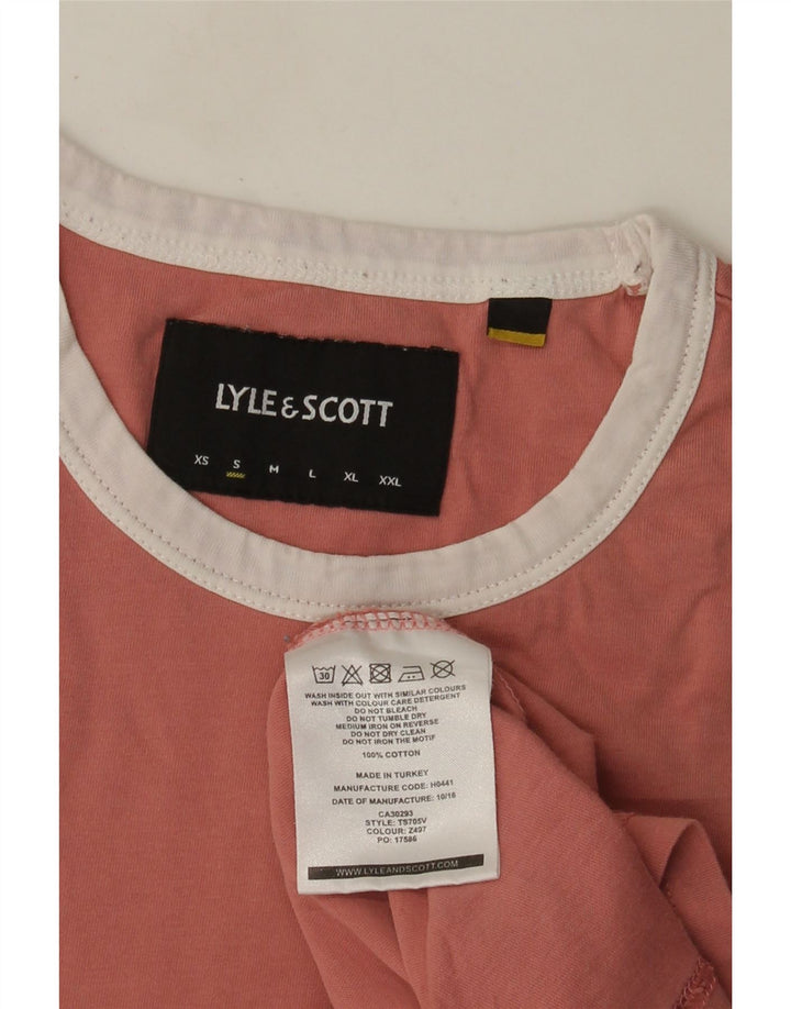T-shirt da uomo Lyle & Scott Top piccola in cotone rosa