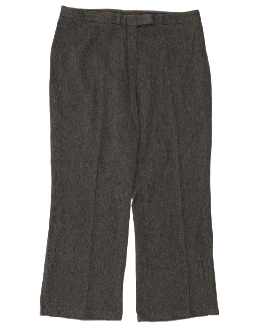Pantaloni da abito dritti da donna Marks & Spencer W36 L28 grigio a spina di pesce