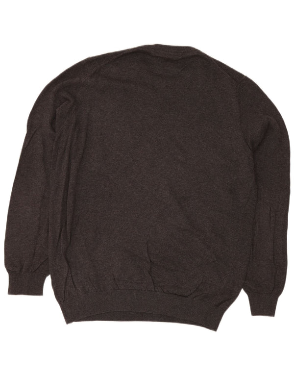 BARBOUR Maglione da uomo girocollo grande in cotone grigio