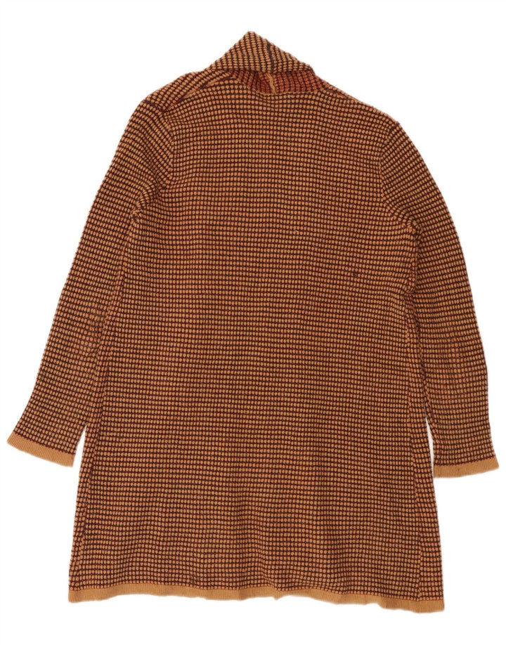 Maglione cardigan aperto da donna Zara UK 16 grandi strisce marroni