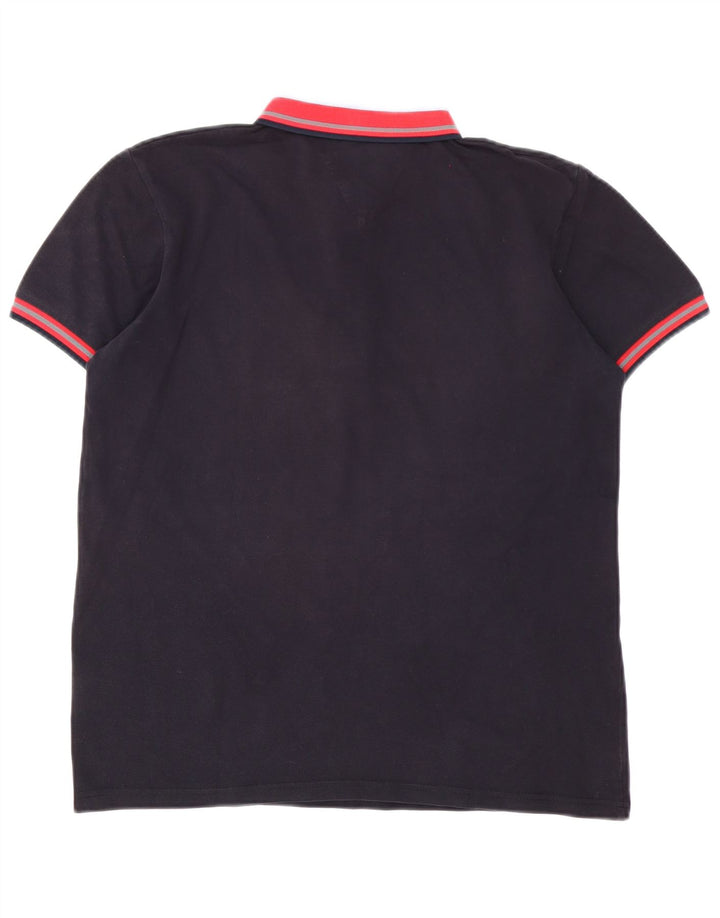 Polo da uomo Jeckerson in cotone color block medio blu navy