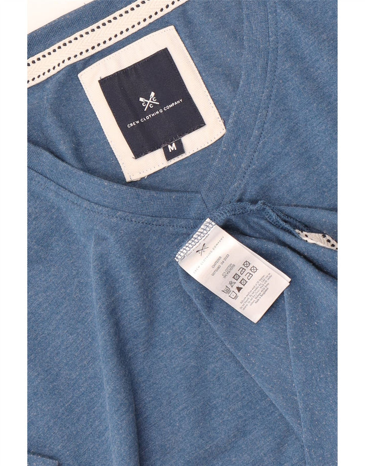 CREW CLOTHING T-shirt da uomo Top in cotone blu medio