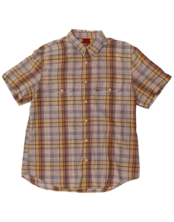 Camicia a maniche corte da uomo Levi's XL a quadri multicolore