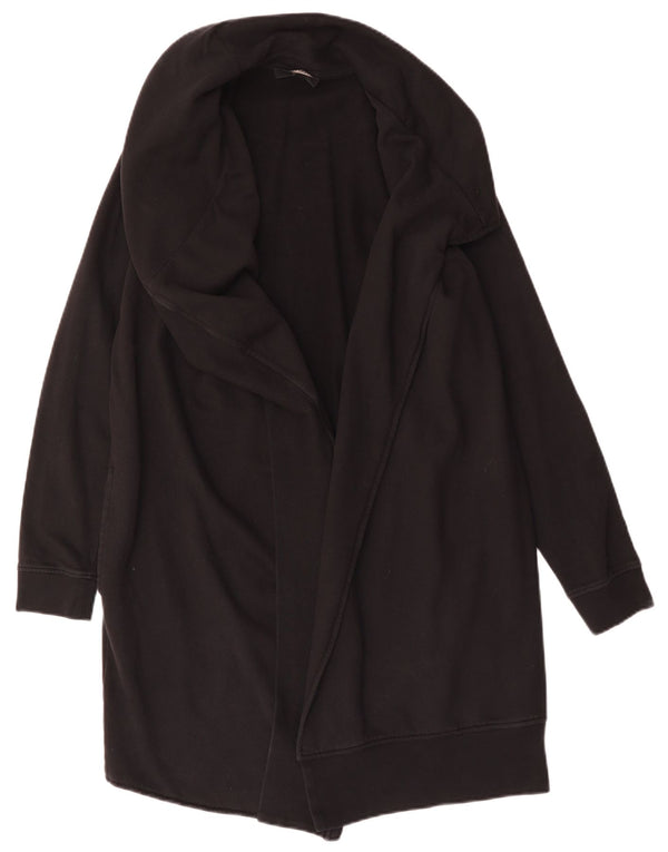 ALL SAINTS Maglione cardigan lungo oversize da donna UK 14 Medio Nero