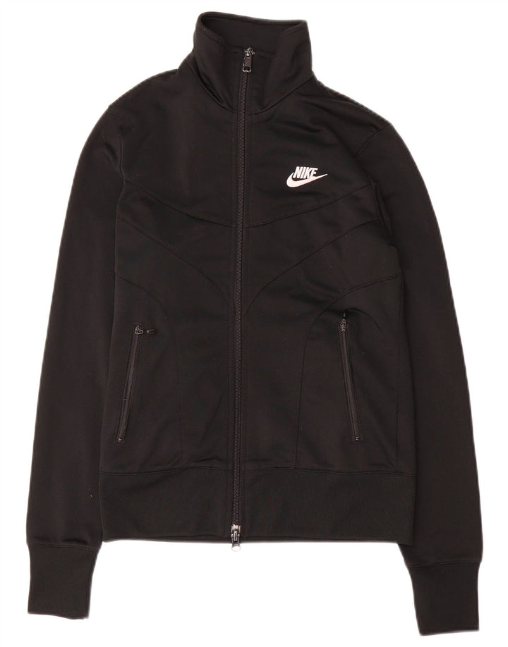 Giacca da tuta da donna Nike UK 8/10 Small Nero Poliestere