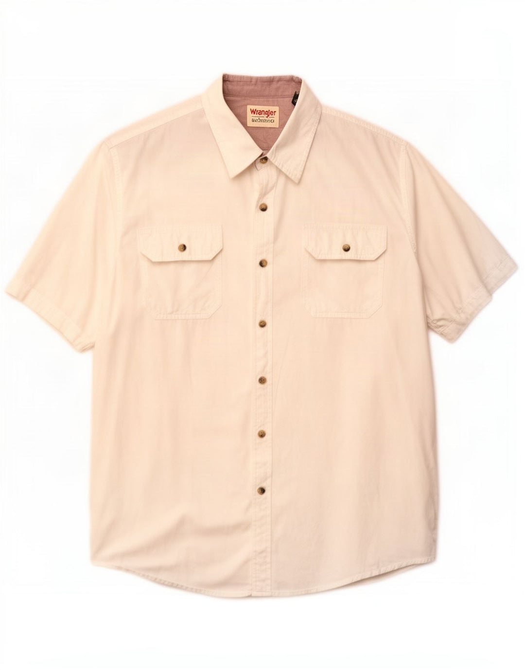 Camicia a maniche corte da uomo Wrangler grande in cotone bianco