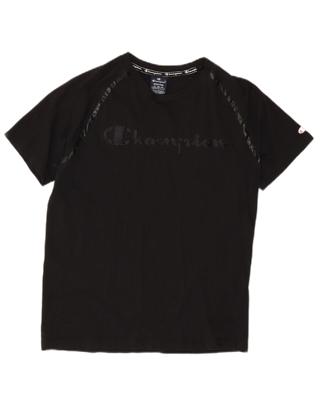T-shirt grafica da donna Champion Top UK 14 Medium Nera