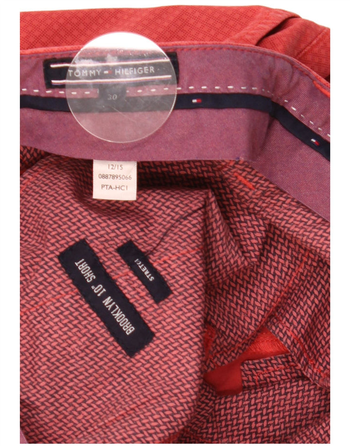 Pantaloncini chino Tommy Hilfiger da uomo Brooklyn W30 rosso medio geometrico