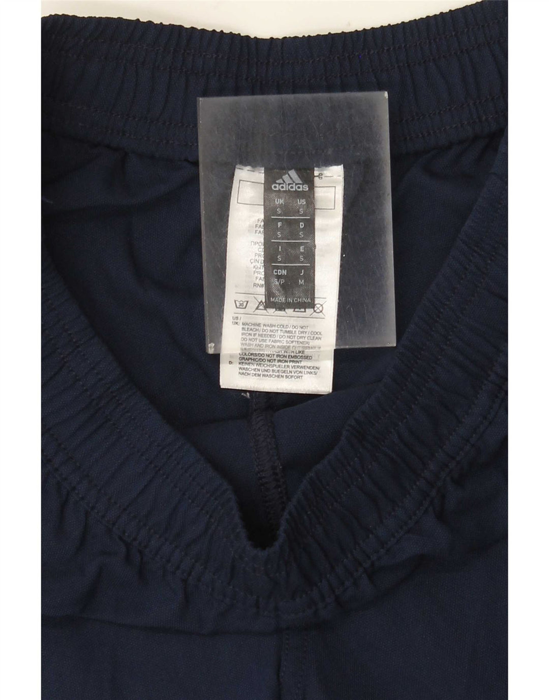Pantaloncini sportivi grafici da uomo Adidas piccoli in poliestere blu navy