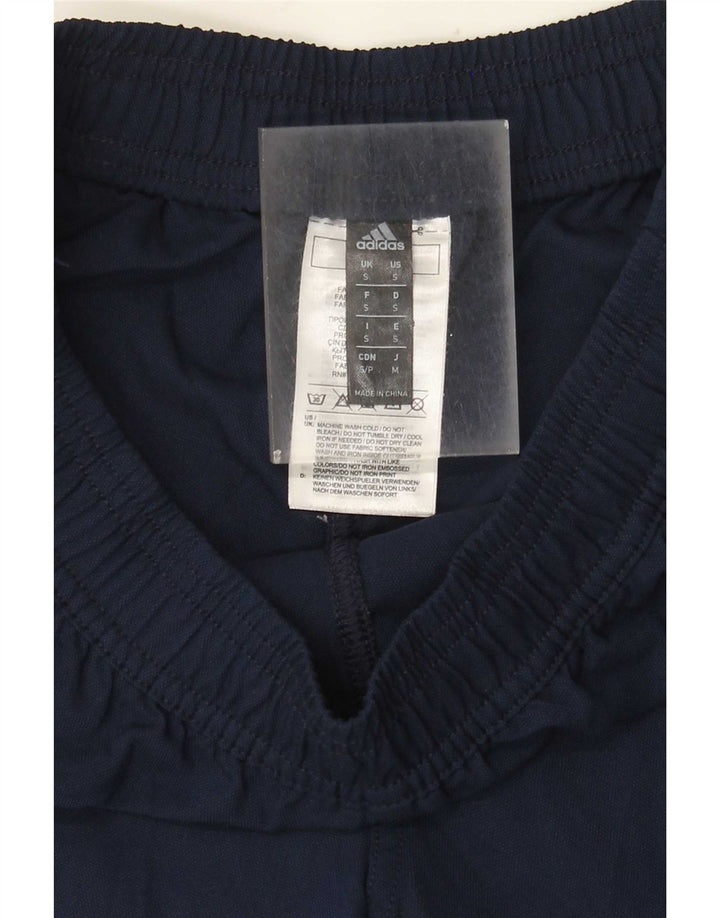 Pantaloncini sportivi grafici da uomo Adidas piccoli in poliestere blu navy