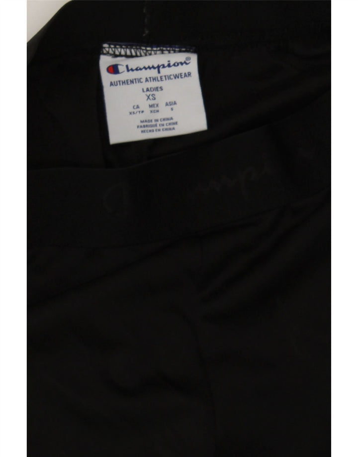 CHAMPION Womens Tracksuit Trousers Joggers UK 6 XS Black Polyester Vintage Champion and Second-Hand Champion from Messina Hembry 
