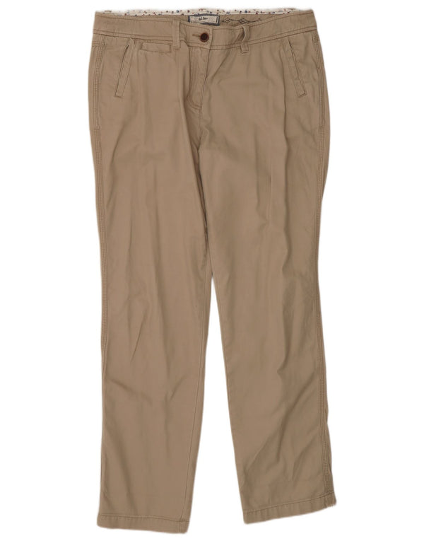 Pantaloni chino dritti da donna Fat Face UK 14 Large W32 L32 Cotone beige