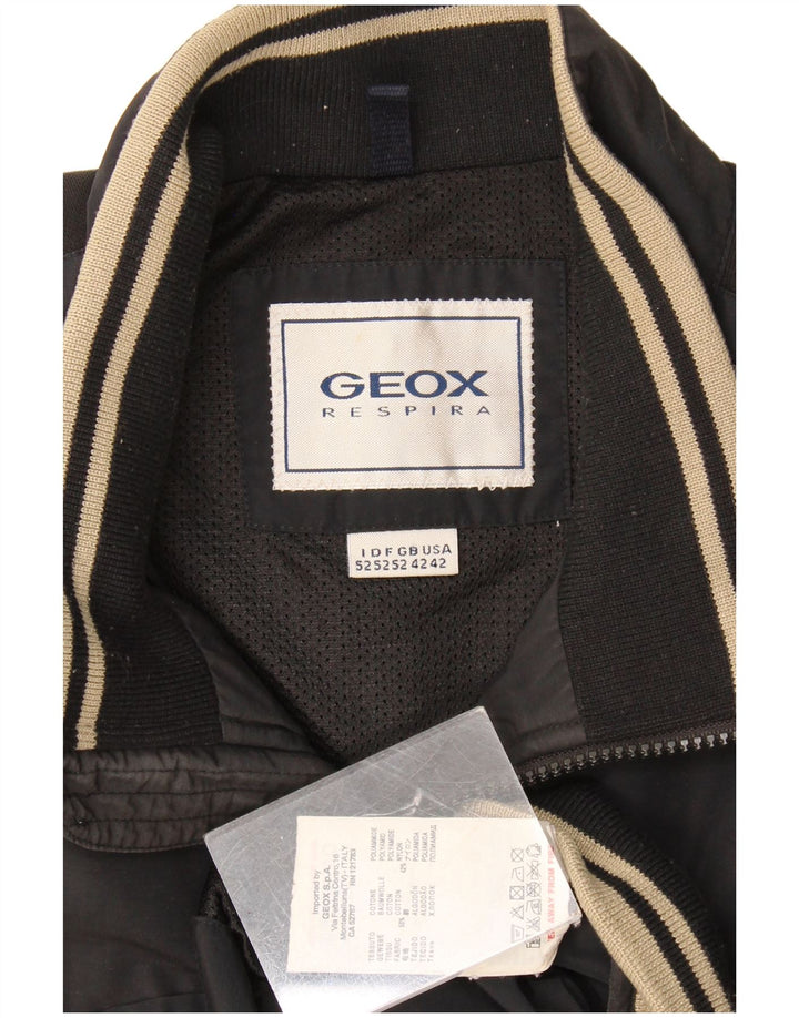 Giubbotto Bomber Uomo Geox Respira IT 52 XL Cotone Nero